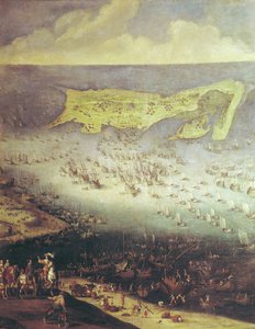 El levantamiento del asedio de la Isla de Ré, 8 de noviembre de 1627 de French School